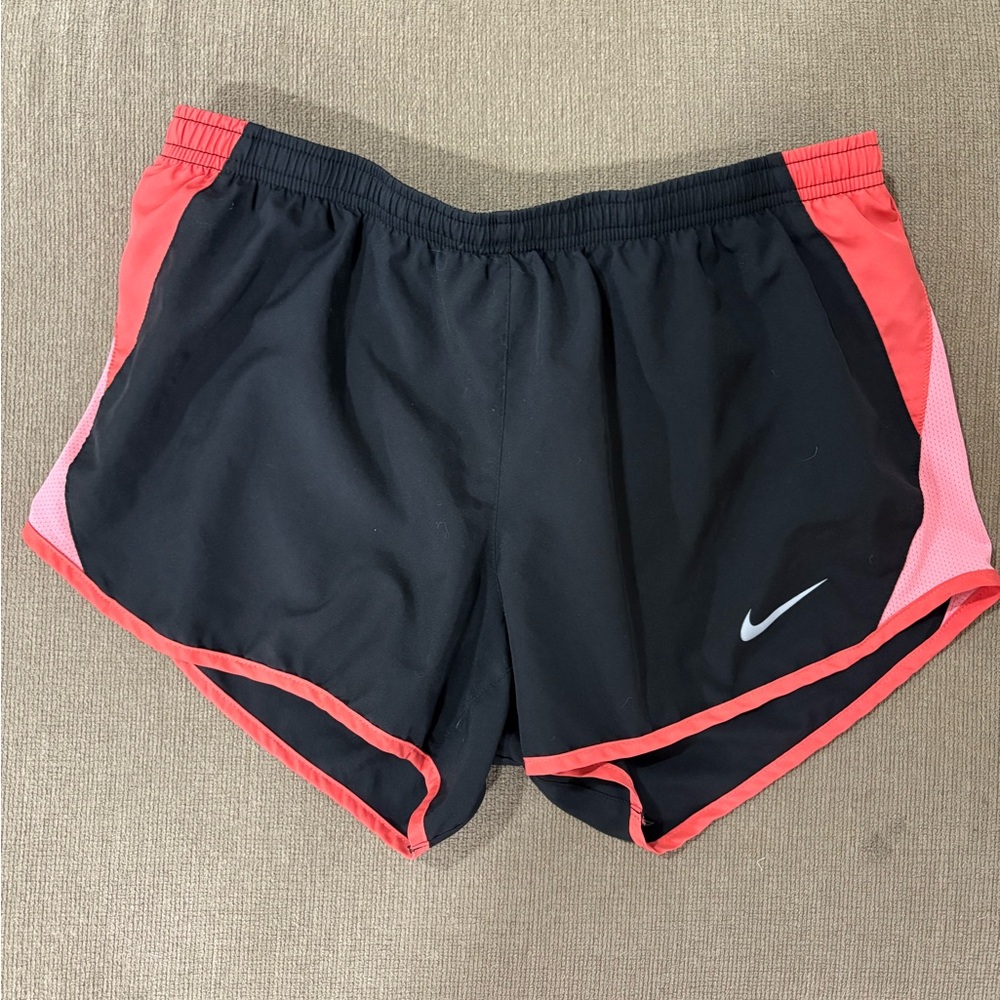 Nike Women's Black and Pink Athletic Shorts